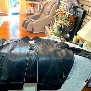 Leather aviator jacket size women’s large